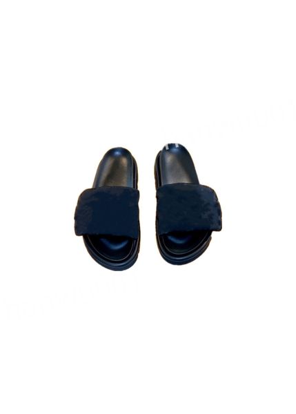 

2023 r fashion women sandals slippers leather shoes luxury atmosphere high quality, Black