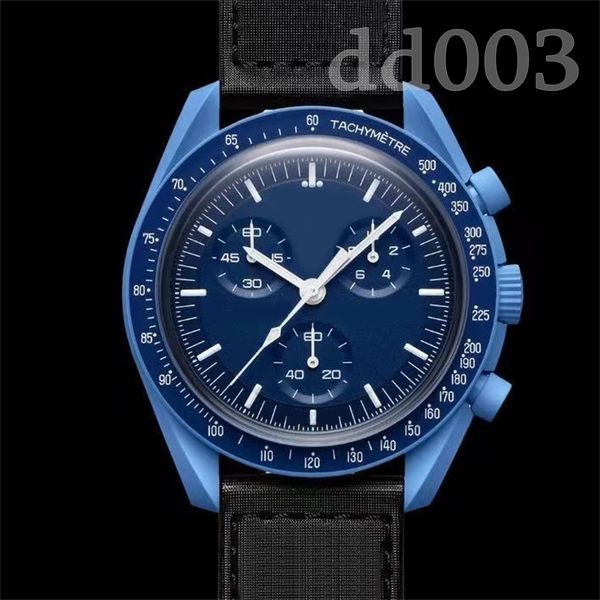 

designer watches planet moon bioceramic watch paul newman full function quarz chronograph montre luxe business men womens watch fashion acce, Slivery;brown