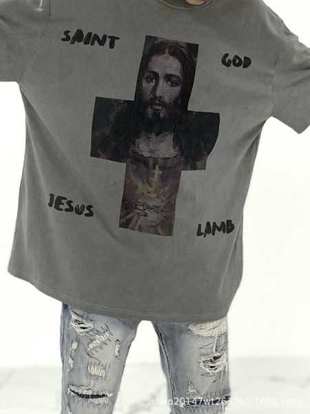 

men's t-shirts american vintage saint trendy vtg loose casual vibe short sleeved t-shirt for men and women in summer 81h5, White;black