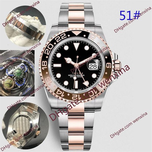 

quality sports watch 40mm pointer adjusted separately mechanical automatic 2813 stainless steel watch montre de luxe waterproof me226o, Slivery;brown