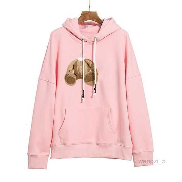 

signer mens teddy bear hoody hooded pullover sweatshirt loose long sleeve jumper high street palm fashion hoodie womens black clothes 4 uyau