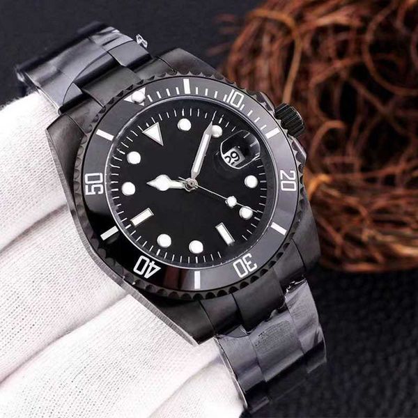 

classic men's watches and fashionable business automatic mechanical ceramic case 40mm stainless steel sliding buckle sapphire luminous, Slivery;golden