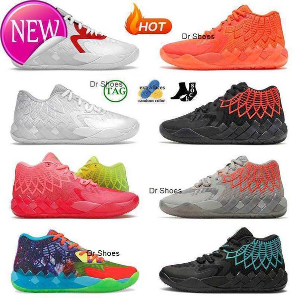 

og2023 new lamelo ball mb.01 basketball shoes mens rock ridge red not from here rick and morty black blast white red womens sneakers