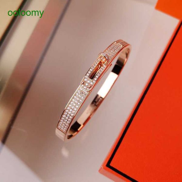 

hemres designer gold bracelet for women niche sterling silver designer full diamond rose gold bracelet for women with cool and trendy versat, Black