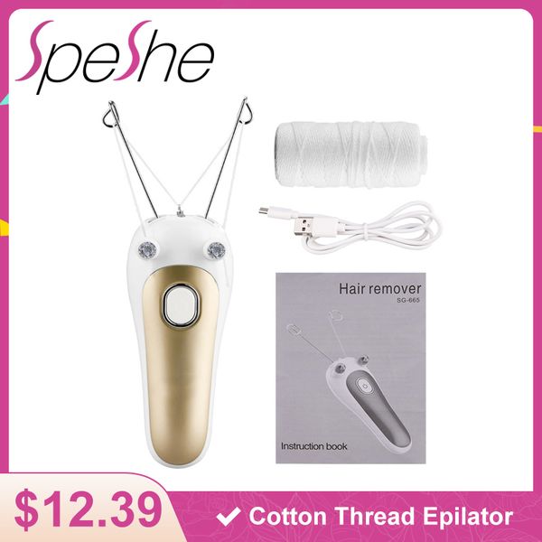 

epilator speshe electric cotton thread face threading hair removal body fine remover women beauty device 230421