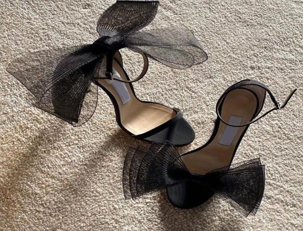 

bowtie sandals wedding ribbon high heel fairy shoes party women shoes elegant ladies fashion female new high heels6674450, Black