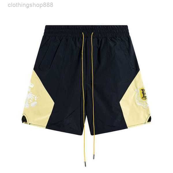 

men's shorts chaopai panel contrast embroidery double layer mesh and capris beach medium pants eqy2 p5c9 p5c9, White;black