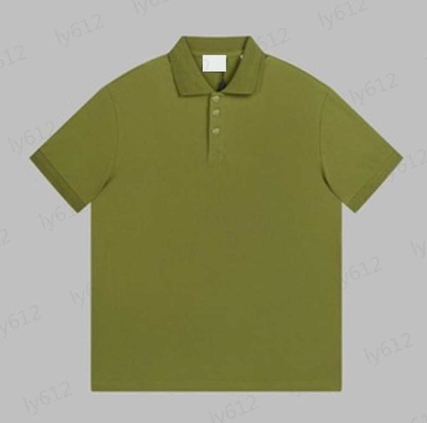 

mens designer summer spring clothes dark green fashion casual luxury classic brand pattern printed bead lapel polo shirt men t-shirts 0206, White;black
