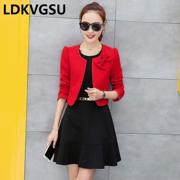 

pants spring autumn small suit female 2019 new thin temperament slim outside cardigan ultra short longsleeved blazers is1673, White