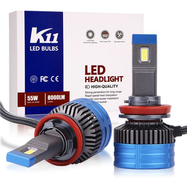 

k11 h7 led headlight bulbs focus st headlights 800 881 h13 110w high power car headlights