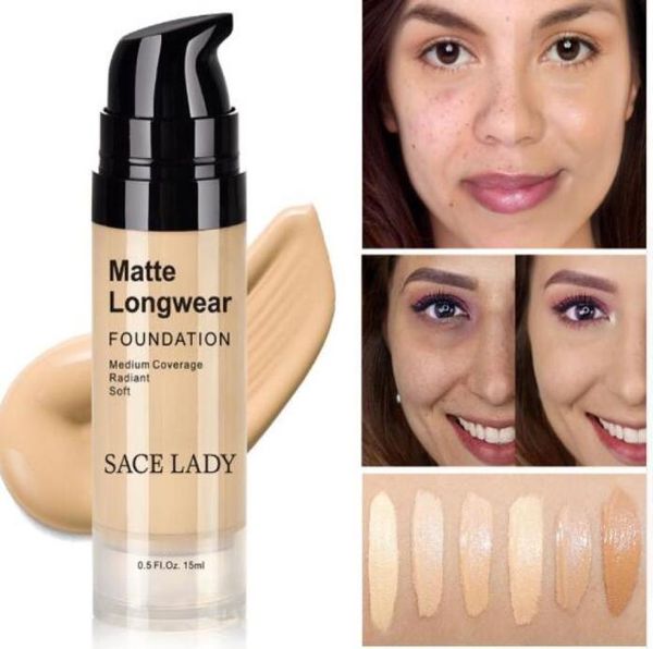 

face foundation cream base makeup professional matte finish make up liquid concealer waterproof brand natural cosmetic8818039