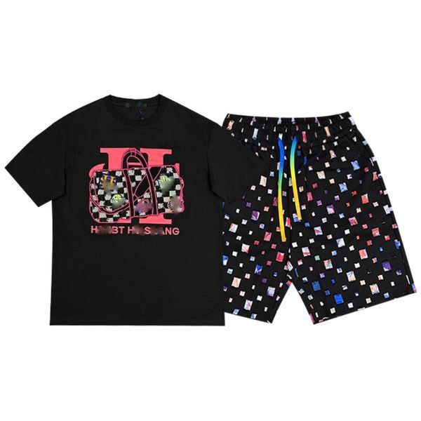 

mens fashion t shirt designers men clothing black white tees short sleeve women's casual hip hop streetwear tshirts shorts suit leisure, White;black