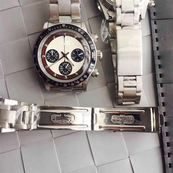 

vintage watch perpetual paul newman vk63 movement quartz satch male clock stainless steel men watches 37mm wristwatches r822288, Slivery;brown