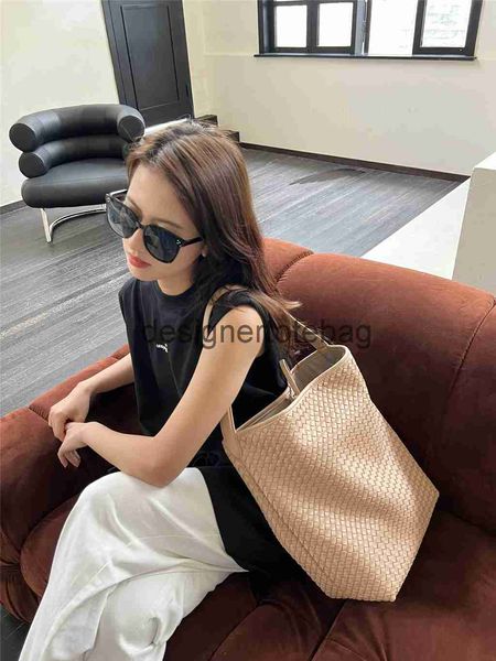

fashion woven bag handle shoulder single arco tote cabat large-capacity bags vegetable basket handbag summer lady hobo casual botega v cross