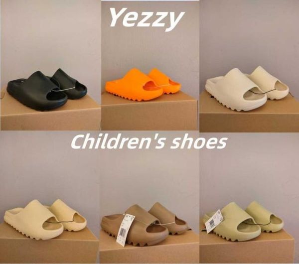 

2023 family new designer tn kids slipper infant child summer beach outdoor fashion slide sandals flax orange glow green casual sli5124598, Black