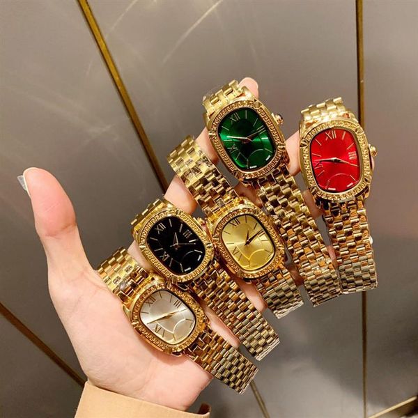 

brand watches beautiful women girl style steel metal band quartz wrist watch ve21303z, Slivery;brown