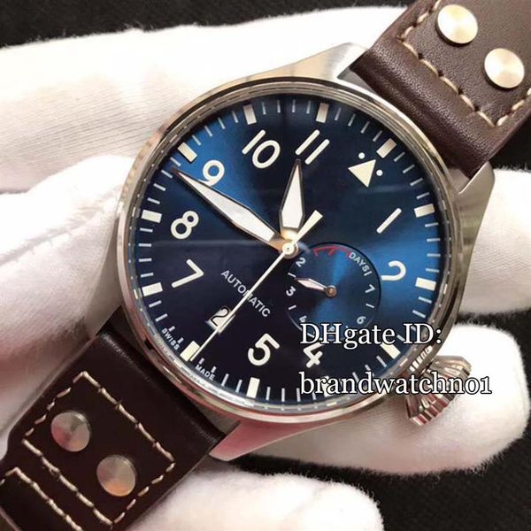 

2021 new luxury wristwatch big pilot midnight 4 color dial automatic men's watch 46mm mens watch watches264f, Slivery;brown