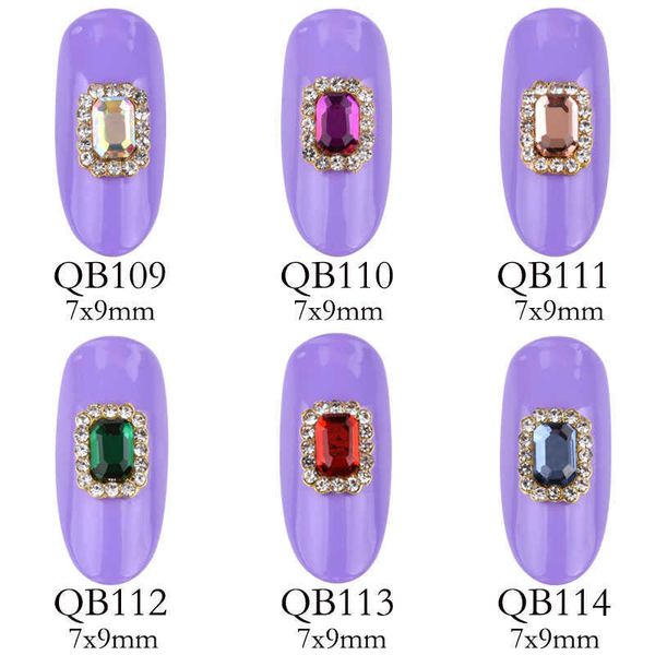 

nail art decorations 10pcs 3d flash nail art decoration luxury nails rhinestone accessories evel crystal glass gem manicure charms qb109114, Silver;gold