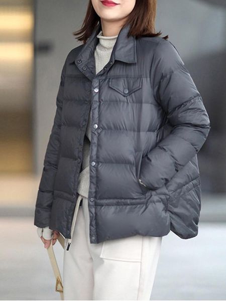 

parkas sedutmo spring fashion duck down coat women slim warm jackets autumn casual pocket parkas ed1426, Black