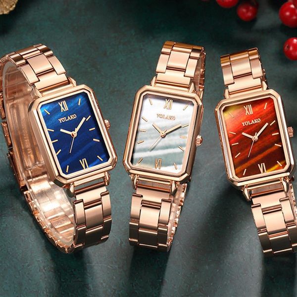 

2021 women watches fashion designer ladies watch luxury brand rectangle quartz gold wrist watch luxury gifts for women257o, Slivery;golden