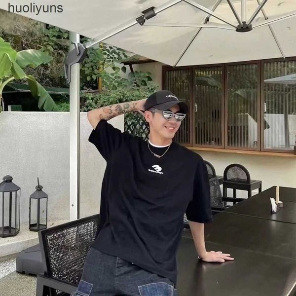 

t shirts 2023 mens fashion balencg tee paris home small letter chest pattern short sleeve t-shirt men's 23 fashion, White;black