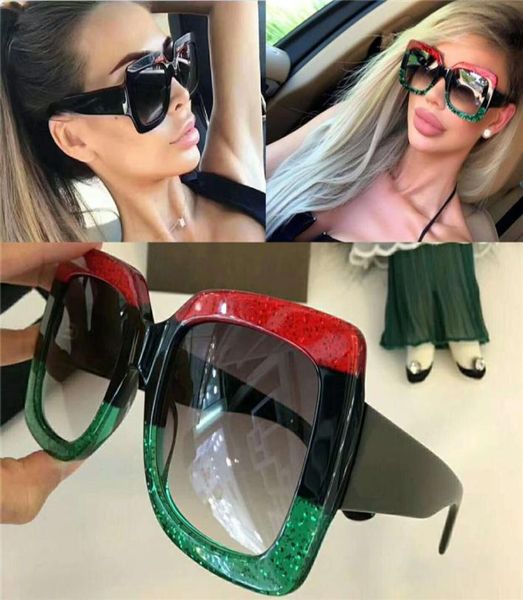 

0083 popular sunglasses women square summer style full frame uv protection mixed color with original box sunglass2832152, White;black
