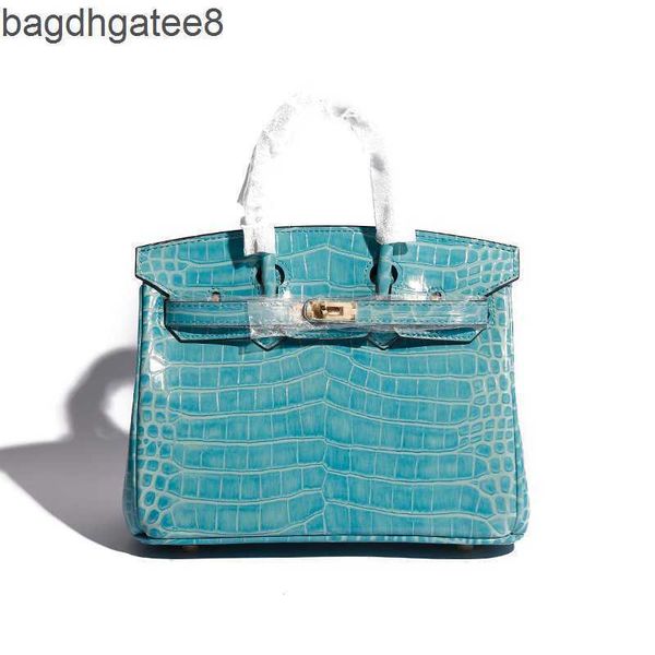

woman birkin classic leather crocodile burkin bags 2023 large capacity bag women's fashion alligator totes single shoulder handbag fnq9