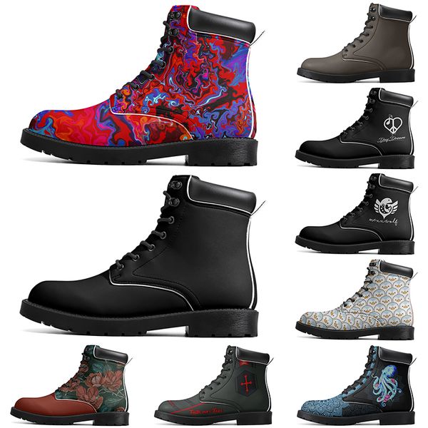 

DIY Classic Boots Non-slip autumn winter for men women outdoor trend Versatile comfortable Elevated Casual Customized Boots 8932