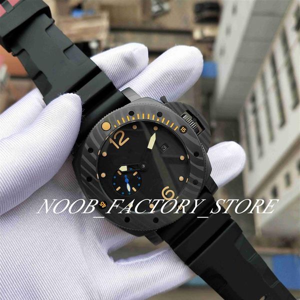 

factory s watch of me 47mm black face rubber strap super 00616 mechanical automatic movement luminous wristwatch fashion mens 249j, Slivery;brown