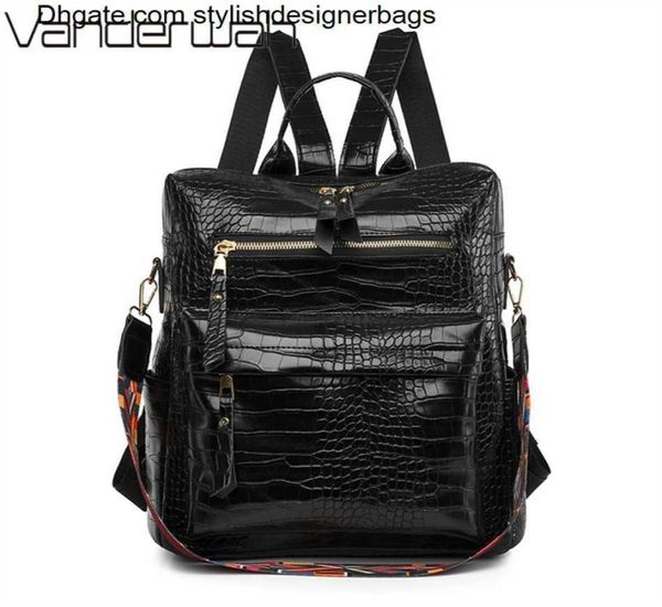

school bags crocodile leather 3 in 1 backpack luxury designer school bag for teen girl female rucksack large capacity4478875