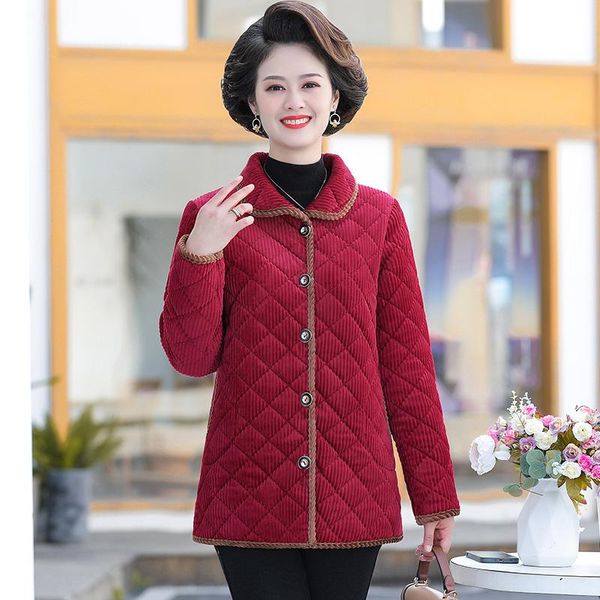 

leather fashion women's cotton coat lightweight autumn winter coats singlebreasted plus velvet jacket, Black