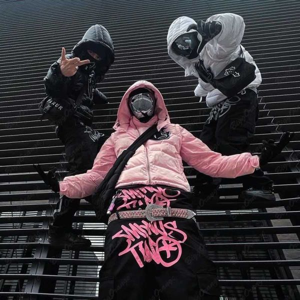 

men's pants gourmet retro loose men streetwear multipocket highwaisted jeans pantalon y2k hiphop pants cala cargo masculina j230420, Black