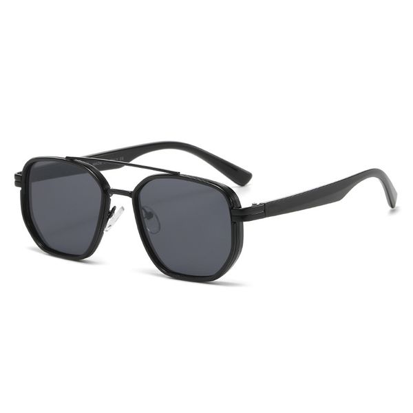 

29934new designer fashion sunglasses metal business versatile men's and women's sunglasses street pgraphs tourists strong light su, White;black