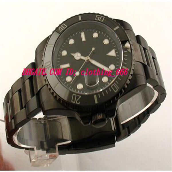 

luxury watches wristwatch stainless steel bracelet 40mm case ceramic bezel black dial automatic men watch312n, Slivery;brown