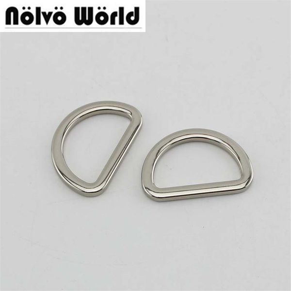 

100pcs 5 colors 3 5mm wide 25x15mm 1 thin tabular d ring 2 5cm welded d rings for bags purse metal crafts229t, Black