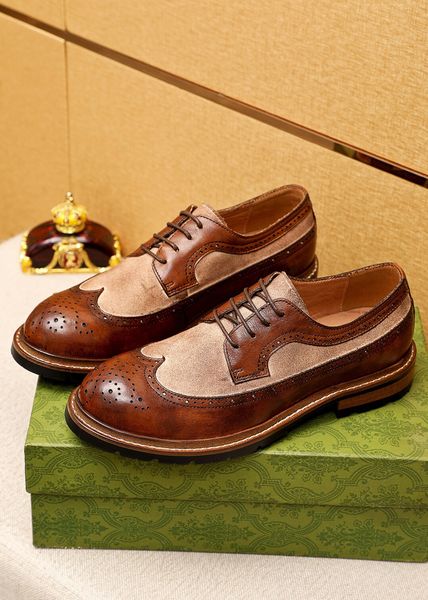 

2023 men's dress shoes fashion groom wedding oxfords genuine leather casual flats men brand business casual loafers size 38-45, Black