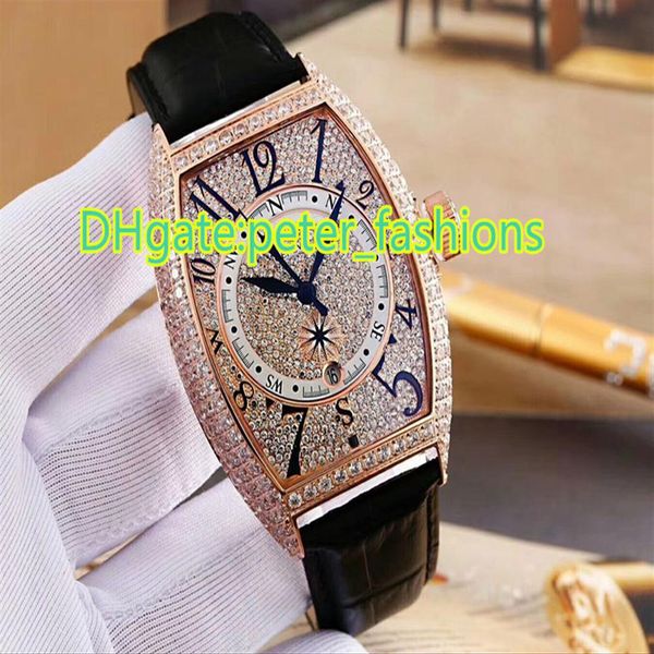 

gentleman tide man wristwatch three - needle fully automatic mechanical watches diamond case luxury diamond watches size 40mm294f, Slivery;brown