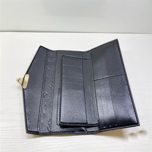 

two piece portefeuille sarah wallet womens men fashion envelope-style long wallet card holder case iconic brown wate263e, Red;black
