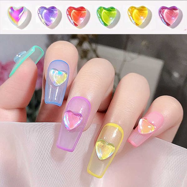 

nail art decorations 50pcs nail parts heart mocha fluorescent resin charms rhinestones glitter art accessories decoracion uas kawaii accesso, Silver;gold