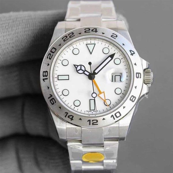 

u1 casual mens watch exp dual time zone 42mm stainless steel bracelet mechanical automatic watches glowing finger fas294w, Slivery;brown