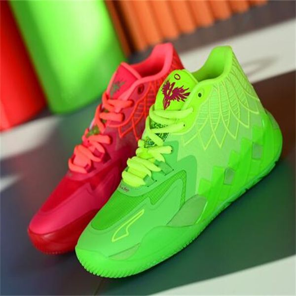 

basketball shoes mb.05 rick and morty basketball shoes for sale lamelos ball men women iridescent dreams buzz city rock ridge re sport shoes, Black