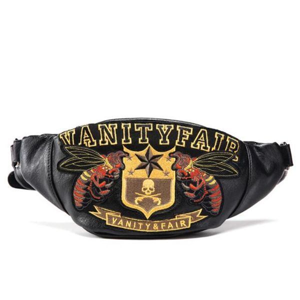 

factory whole man bag medal waistbag sport leisure leather men bike bags type essential small bee embroidered oblique shoulder306u