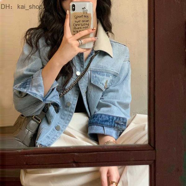 

women's jackets xiaorenyi blue short denim coat for korean version spring autumn new early sense1, Black;brown