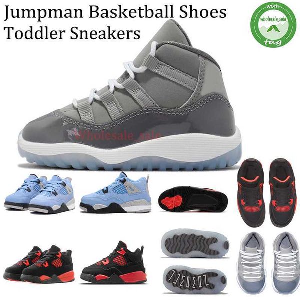 

og jumpman 13 kids basketball shoes cool grey 11s starfish thunder red 4s university blue 4 chicago babys toddler children outdoor sneakers