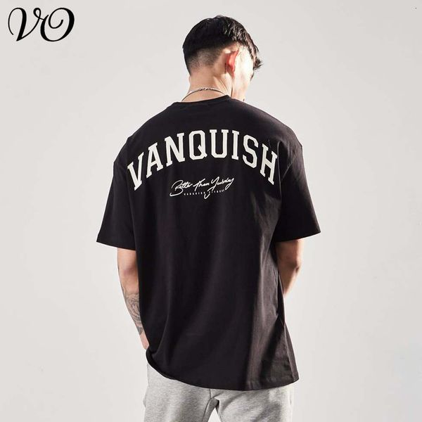 

mens tshirts joggers summer men tshirts sports casual cotton round neck oversized tshirt gym running bodybuilding short sleeve 230420, White;black