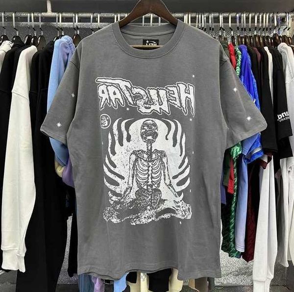 

Men's T-Shirts hellstar short foil print design Men graphic tee Women Unisex Black Loose fitting Rappe Rapper graffiti High Quality, 007