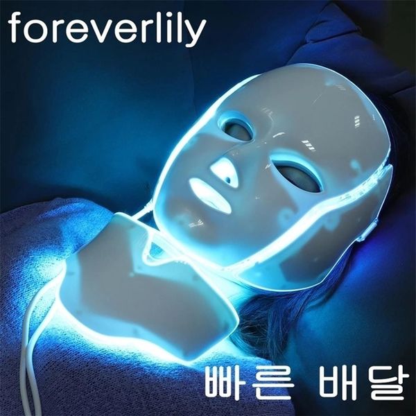 

face care devices air bag7 colors light led mask with neck skin rejuvenation face care treatment beauty anti acne therapy whitenin212w