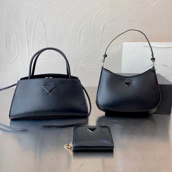 

bag three pieces combination set totes womens tote bag luxurys handbag triangle designers bag with crossbody bags underarm wallet purse 2211