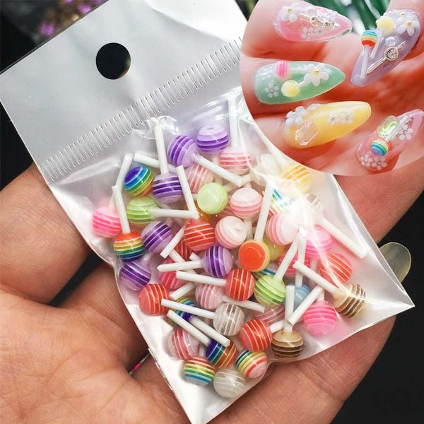 

nail art decorations 5020pc mini lollipopbear kawaii for nailscolorful resin candy accessories jewelry manicure rhinestone nail art decorati, Silver;gold