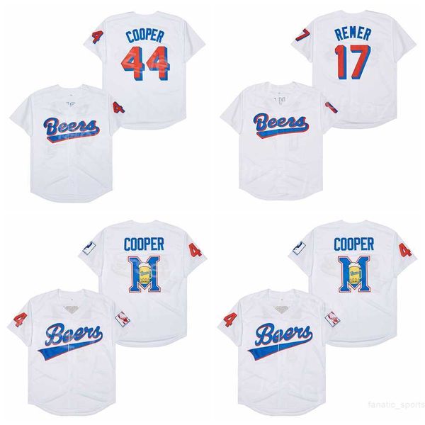 

baseball moive beers 44 joe coop cooper jerseys 17 doug remer hiphop all stitched white team cool base cooperstown vintage college for sport, Black